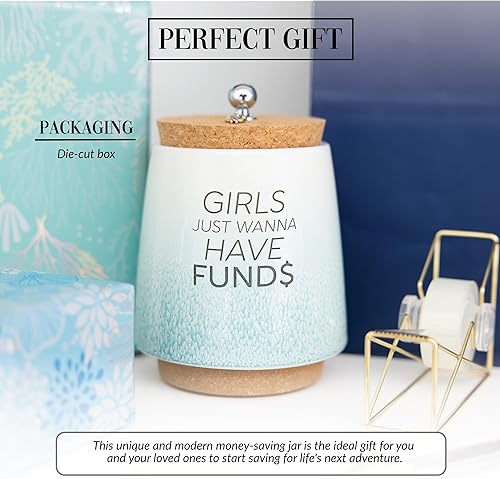 Miniatura 9 de Pavilion Gift Company Luna de miel - Caja de ahorros de cerámica de 6.5 pulgadas, gris, beige, marrón