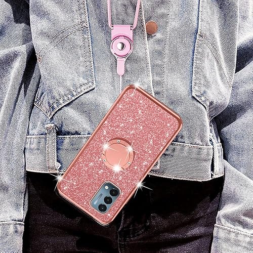 Miniatura 6 de nancheng Funda para OnePlus Nord N200 5G (6.49 pulgadas), para Nord N200 5G, bonita funda delgada de TPU para niñas y mujeres, funda de flor rosa