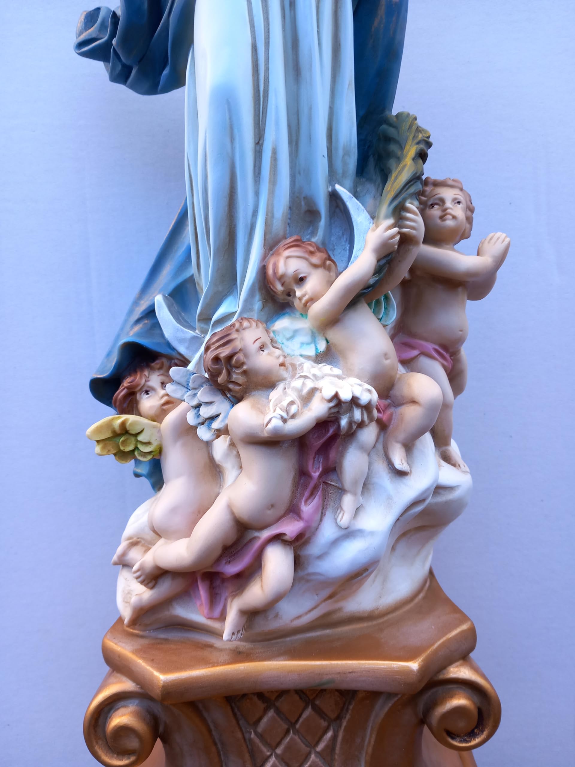 Generico ArteSacraCaravaggio Statua della Madonna Immacolata Concezione, Miracolosa, cm 61 in resina decorata a mano di produzione artigianale
