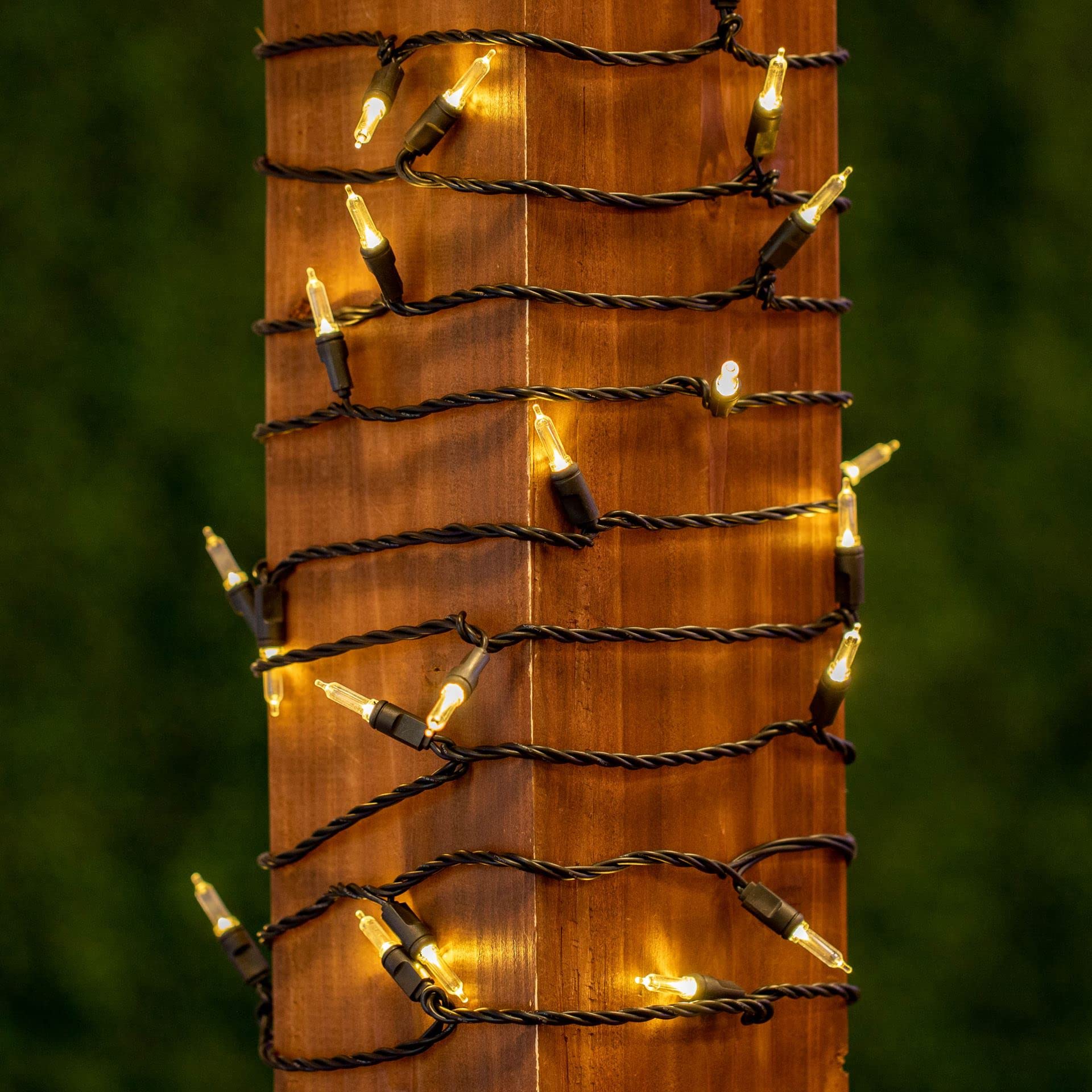 Novelty Lights Mini oświetlenie LED T5, 70 sztuk, do użytku na zewnątrz, na imprezę, do werandy, brązowe, 35 m