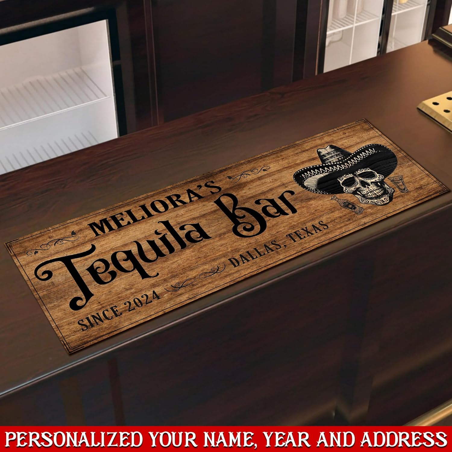 THUYPT Personalized Bar Runner Bar Mat for Bar Kitchen Accessories, Bar Mats for Bartending Bar Accessories Mat, Kitchen Countertop Decorations Home Bar Decor (12)