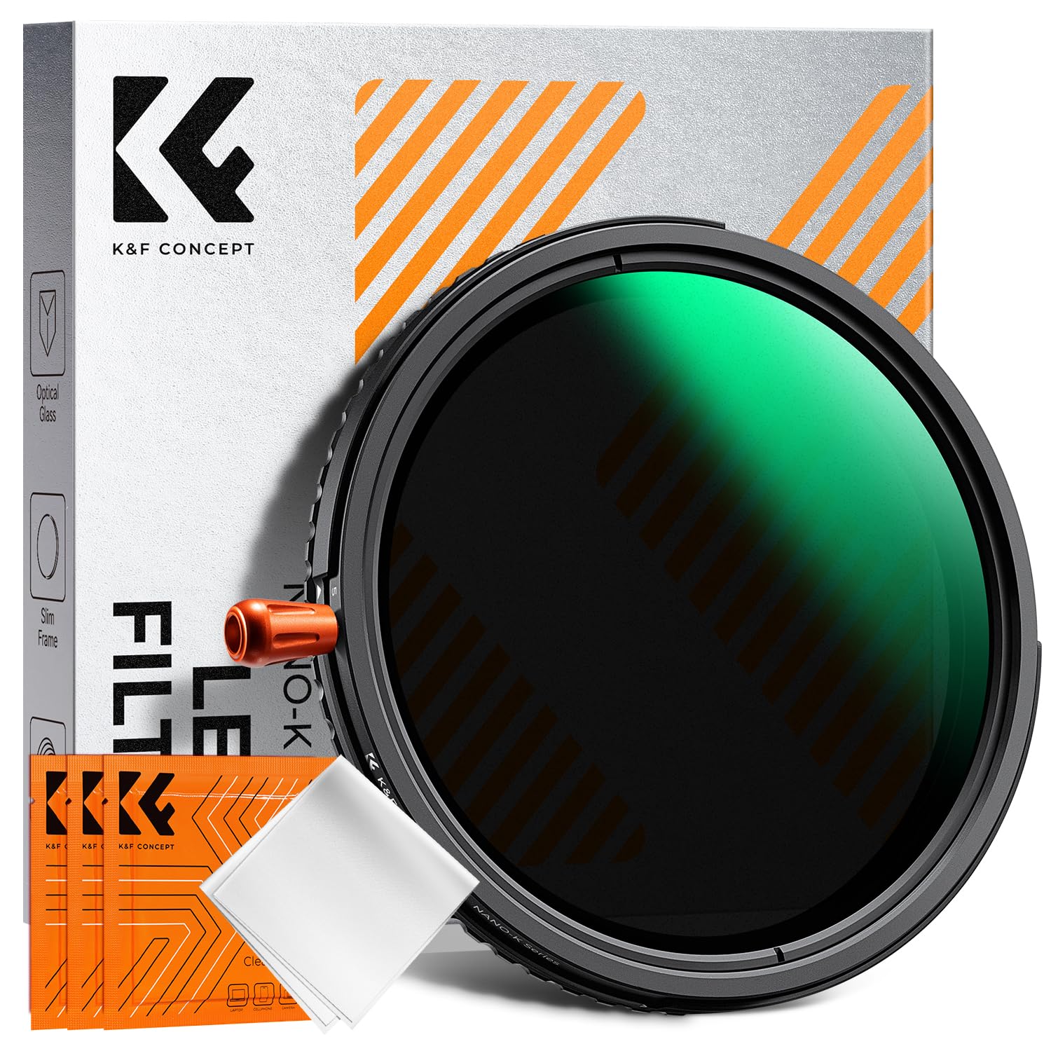 K&F CONCEPT 3-IN-1 Filter 67mm Polfilter&ND2-ND32&Black Mist 1/4 Filter mit 28 Schichten Nanobeschichtung (Nano-Klear)