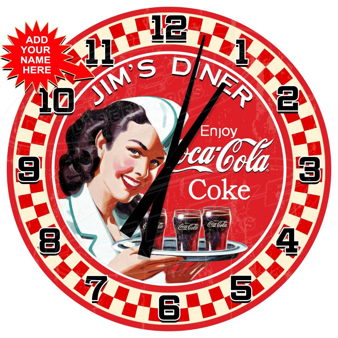 Decorative Concepts Coke Diner Customized Vintage Small 12