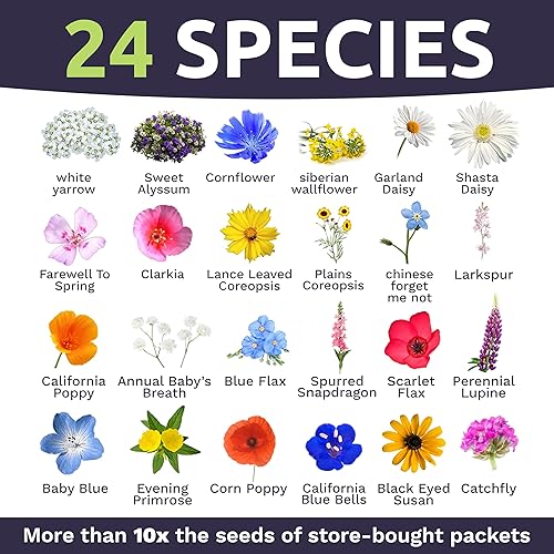 Miniatura 5 de Mezcla de nativos de California - Bolsa de 1 libra a granel - Más de 120.000 semillas nativas - Polinización abierta y sin OMG