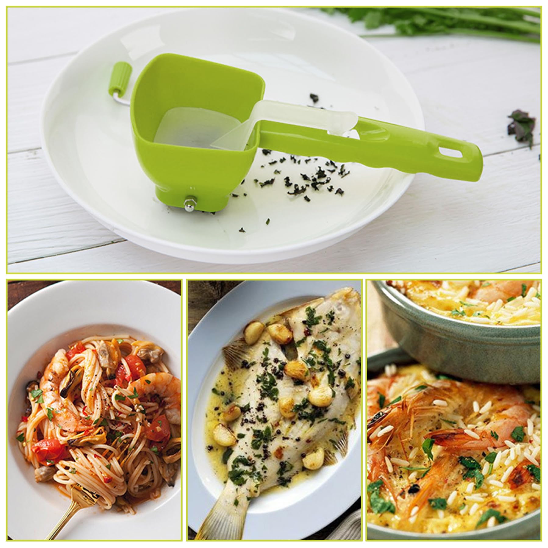 Tritatutto manuale per erbe aromatiche – Tagliaverdure rotante con manico per erbe fresche, avena, grano e chicchi di caffè