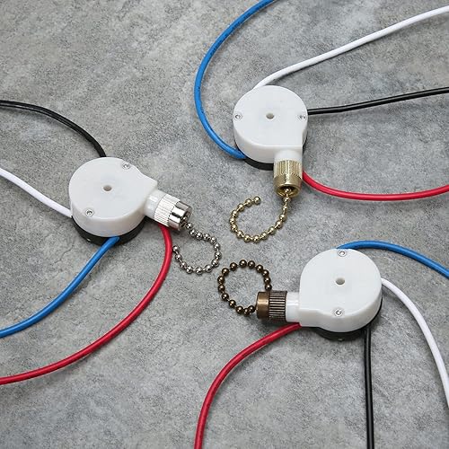 Miniatura 4 de Zing Ear ZE-208S E89885 - Interruptor de ventilador de techo de 3 velocidades y 4 cables, interruptor de ventilador de techo, interruptor de control