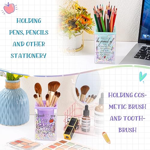 Miniatura 6 de Outus 4 organizadores de escritorio de regalo de agradecimiento para profesores, soportes acrílicos de burbujas, bonitos regalos de agradecimiento