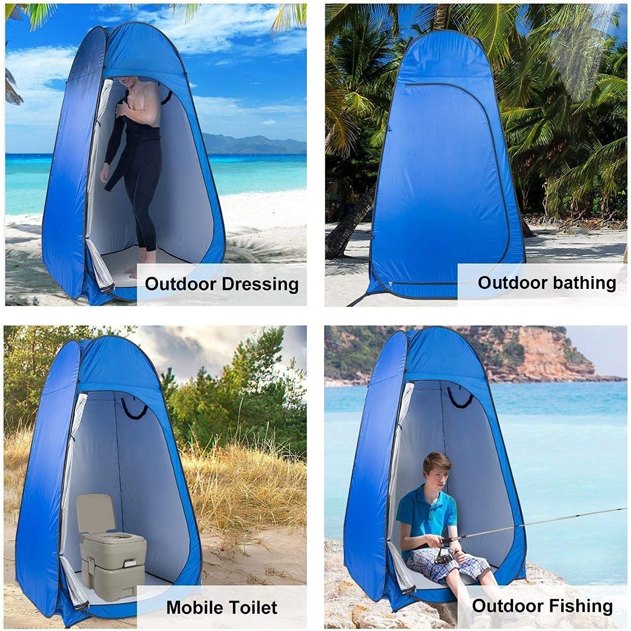 Pop-up Tent Clear PVC Camping Tent Pop Up Fishing Shelter Single