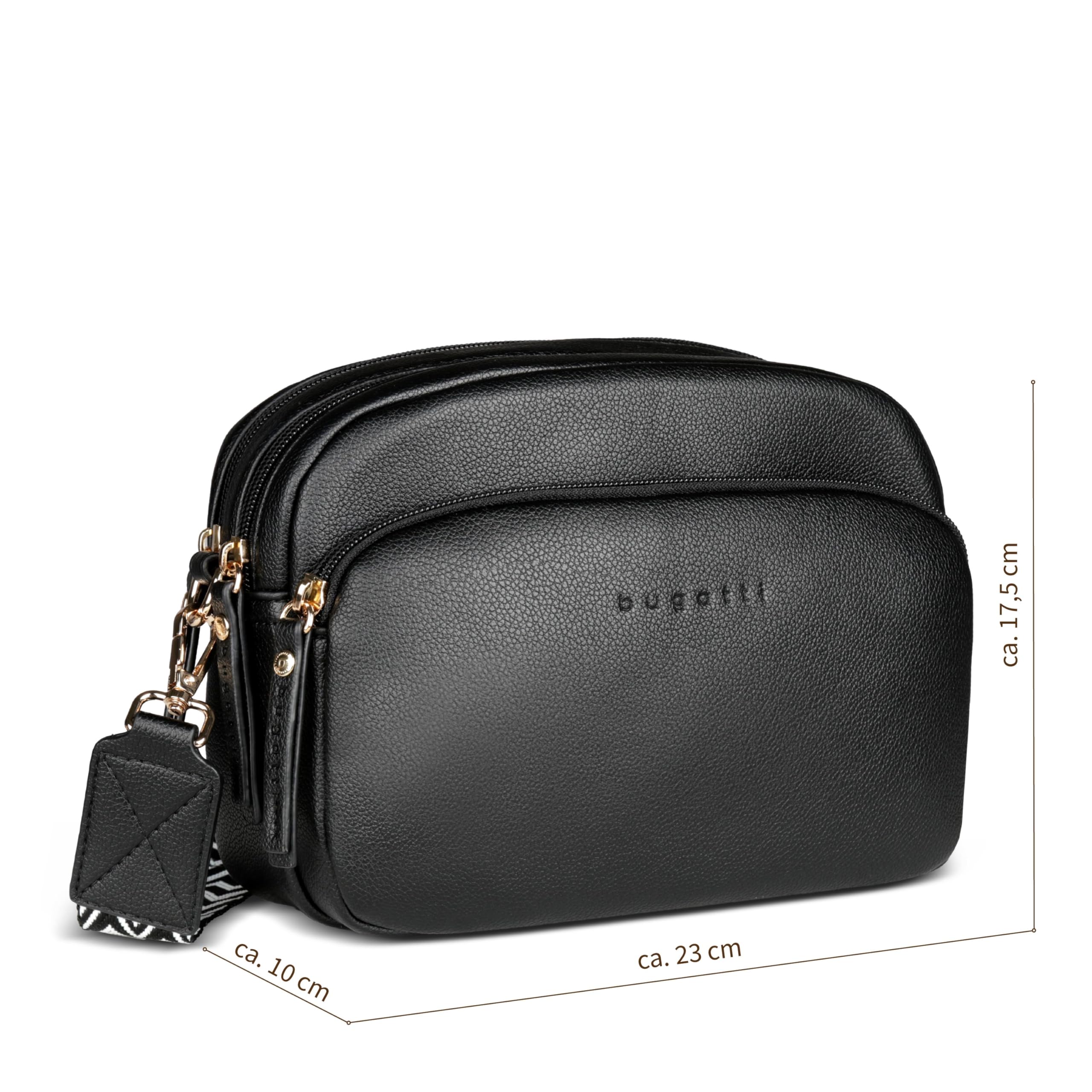 bugatti Mare 3.0 – borsa a tracolla da donna, borsa a spalla di medie dimensioni in ecopelle