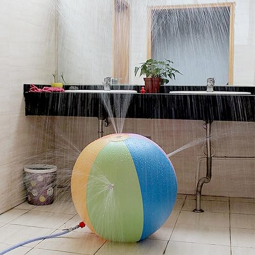 Miniatura 6 de Rociador inflable de bolas de arco iris grande para niños juguetes de agua bola de playa aspersor de agua al aire libre para niños y niñas 27