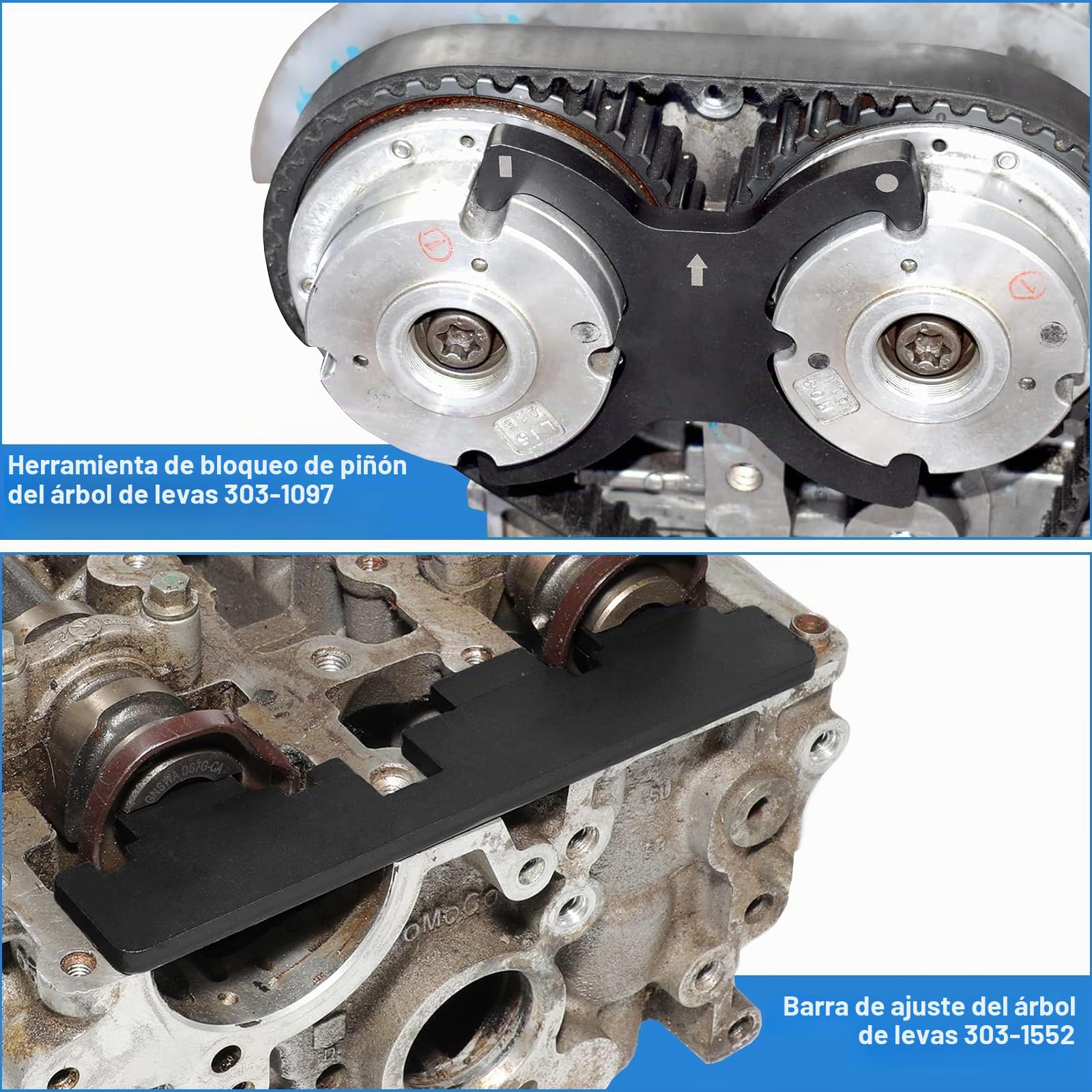 lalago 18 Piezas Herramientas de Sincronización Árbol de Levas del Motor, Nockenwellen Kurbelwellen, Steuerzeiten Werkzeug Compatible con Ford Mazda 1.4 1.6 1.8 2.0 Di/TDCi/TDDi Eco-Boost 1.6 Ti-VCT