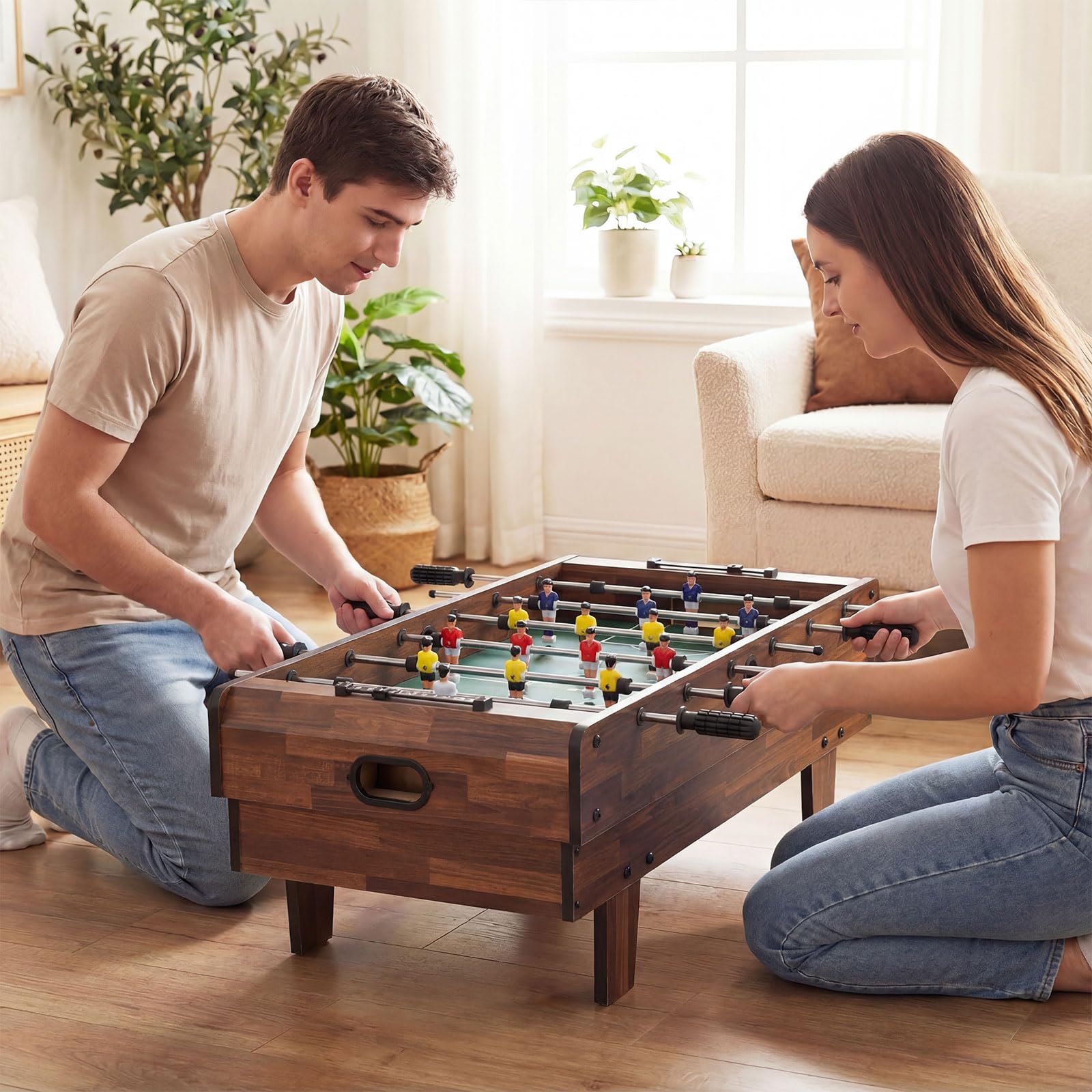 RELAX4LIFE 4 in 1 Tavolo Multigioco con Calcio Balilla, Biliardino, Ping pong e Hockey ad Aria, per Bambini e Adulti, Casa Ufficio Bar, 81 x 43 x 30,5 cm