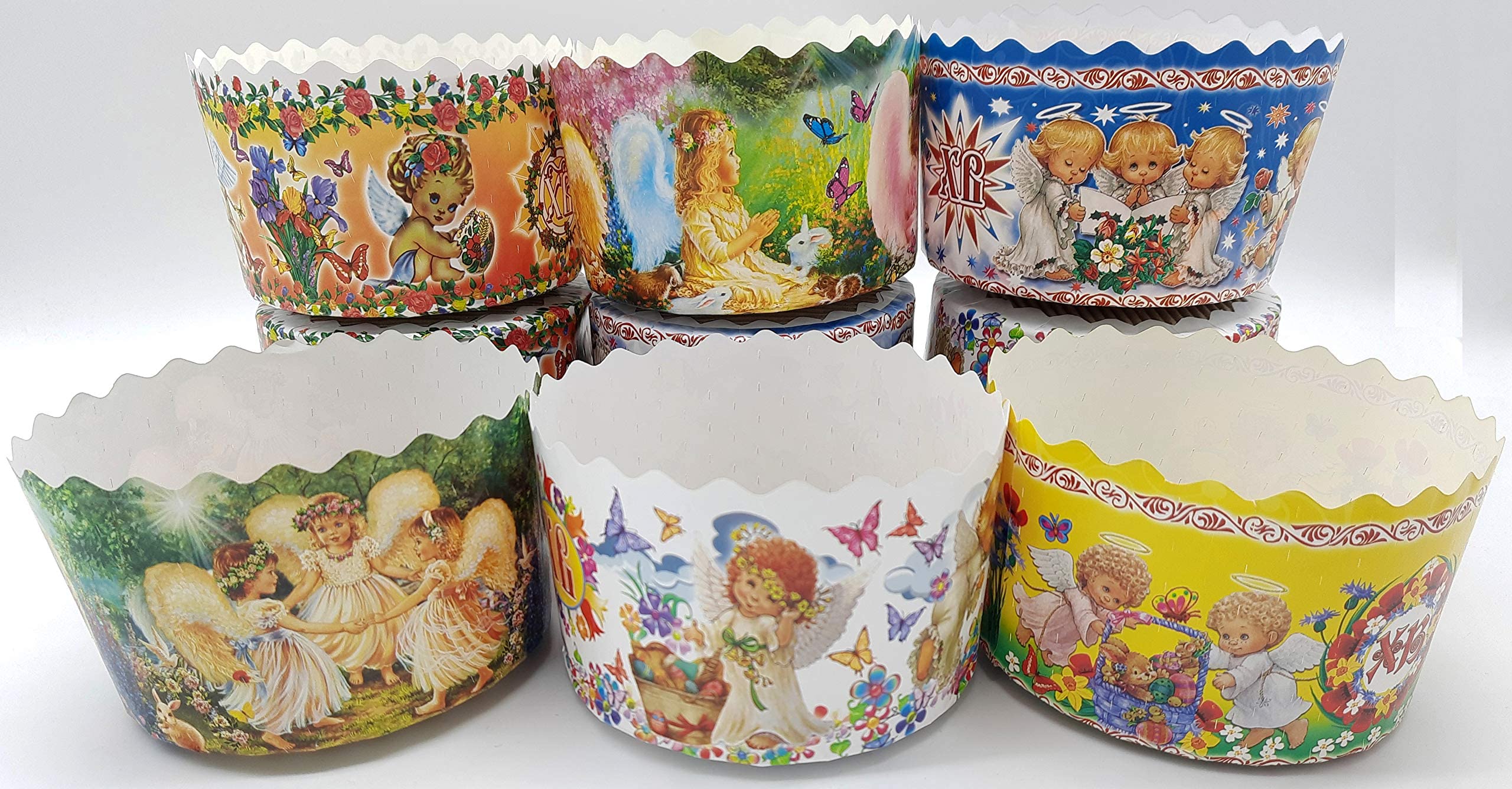 Buy 15 oz Easter Bread Baking Paper Molds 12 Pack Forms Round Non