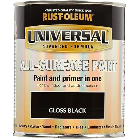 Rust-Oleum AMZ0062 750ml Universal Paint - Gloss Black