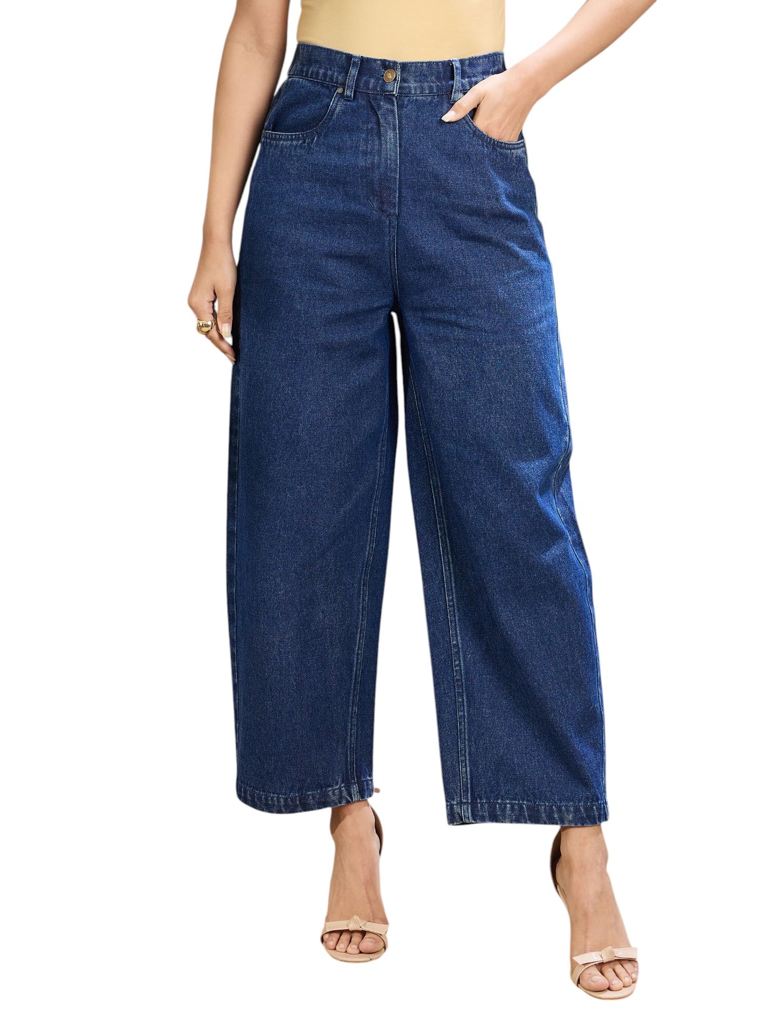 SASSAFRAS Women Ballon Fit Jeans in neutral