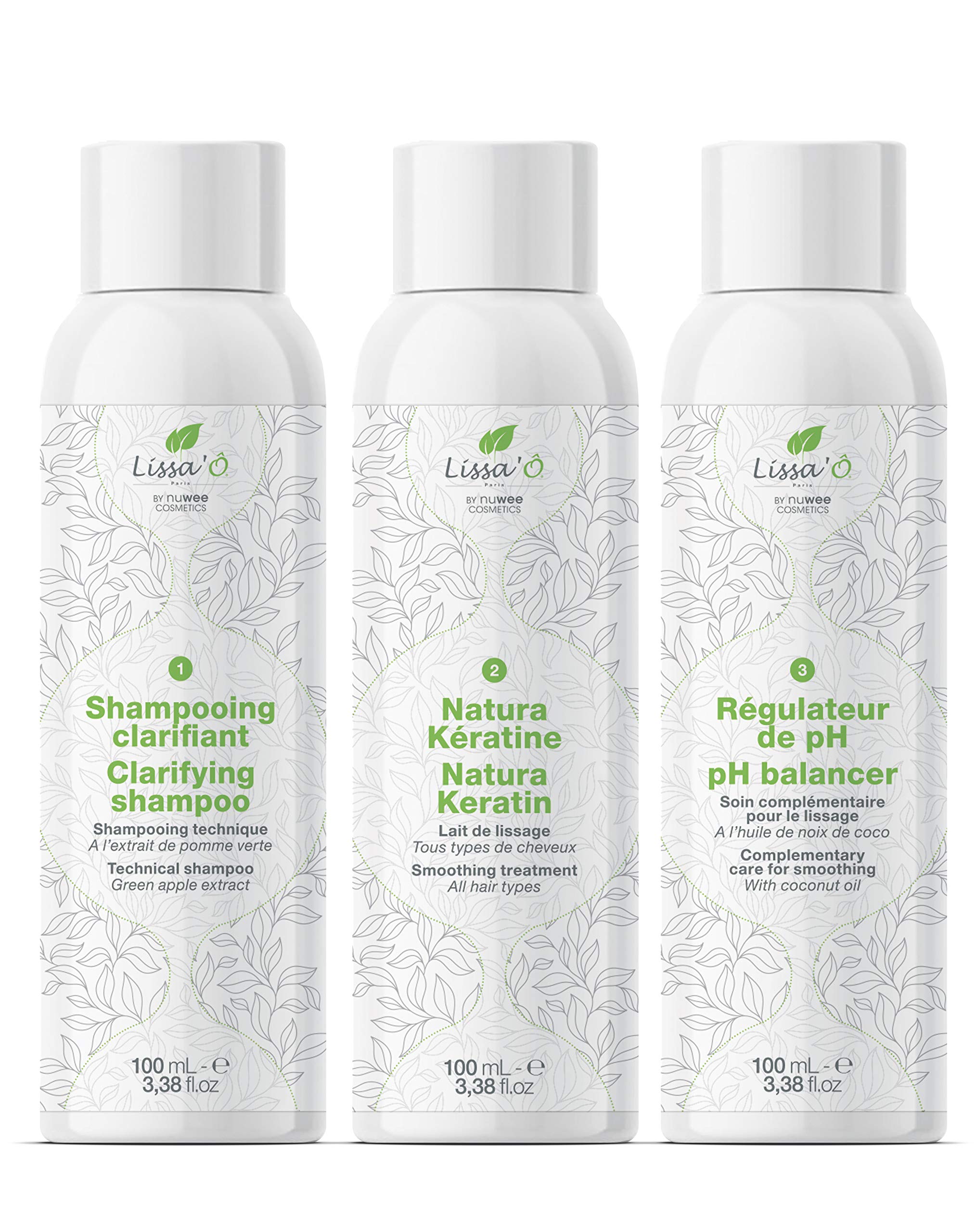 LISSA'Ô Paris Kit de Lissage Natura Keratin - 3x100 mL - NUWEE Cosmetics