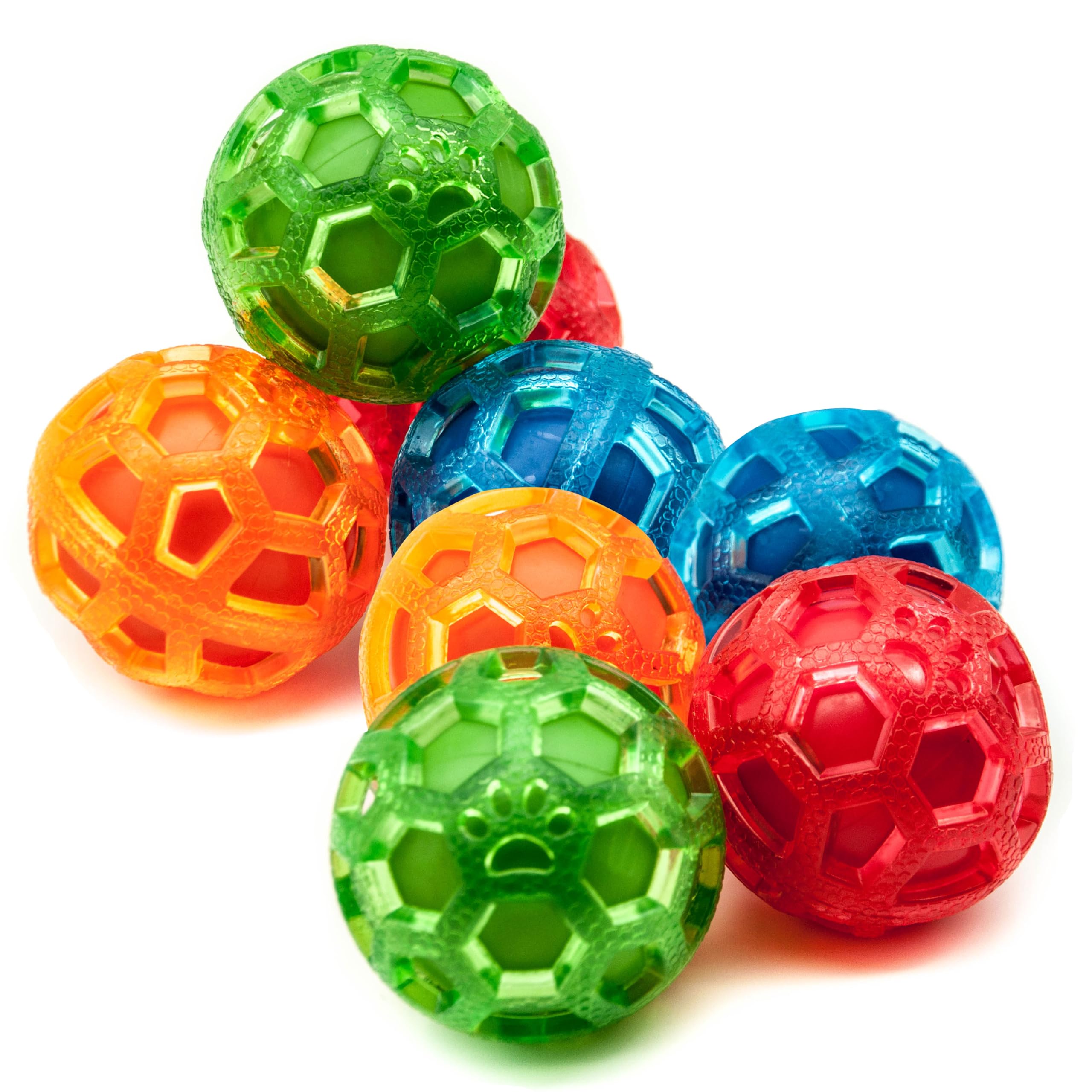 Petopedia 8 X DOUBLE Dog BALLS Dog SQUEAKY BALL INSIDE Dog Teething Toys Puzzle Interactive Dog Toys for Boredom Puppy Toys Small Medium Breeds Floating Chew Toys for Dogs (MultiColour (Pack of 8)) — image 1