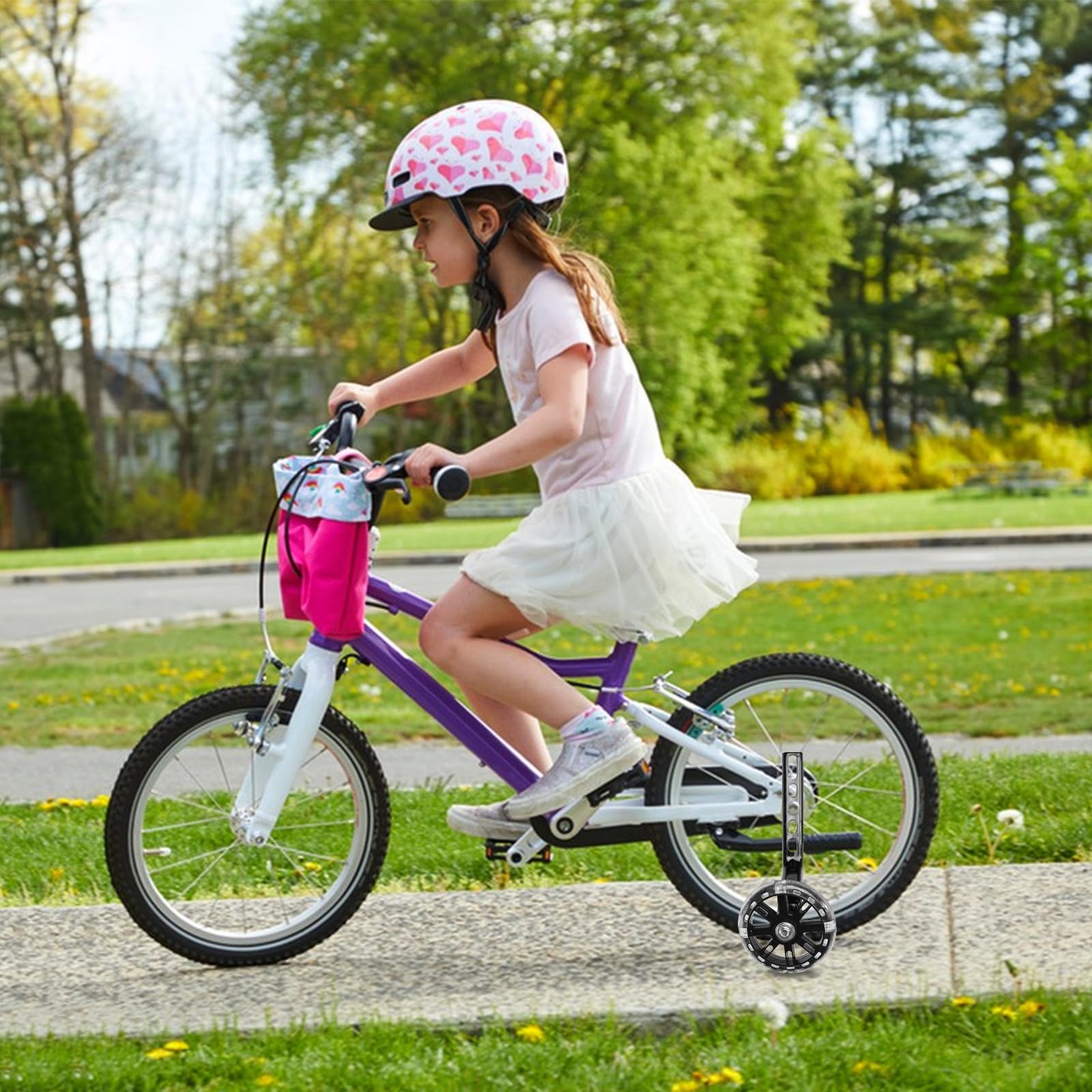 Stabilisateurs de vélo, Roulette Velo Universelle, Roues de Support Réglables 12-20 Pouces