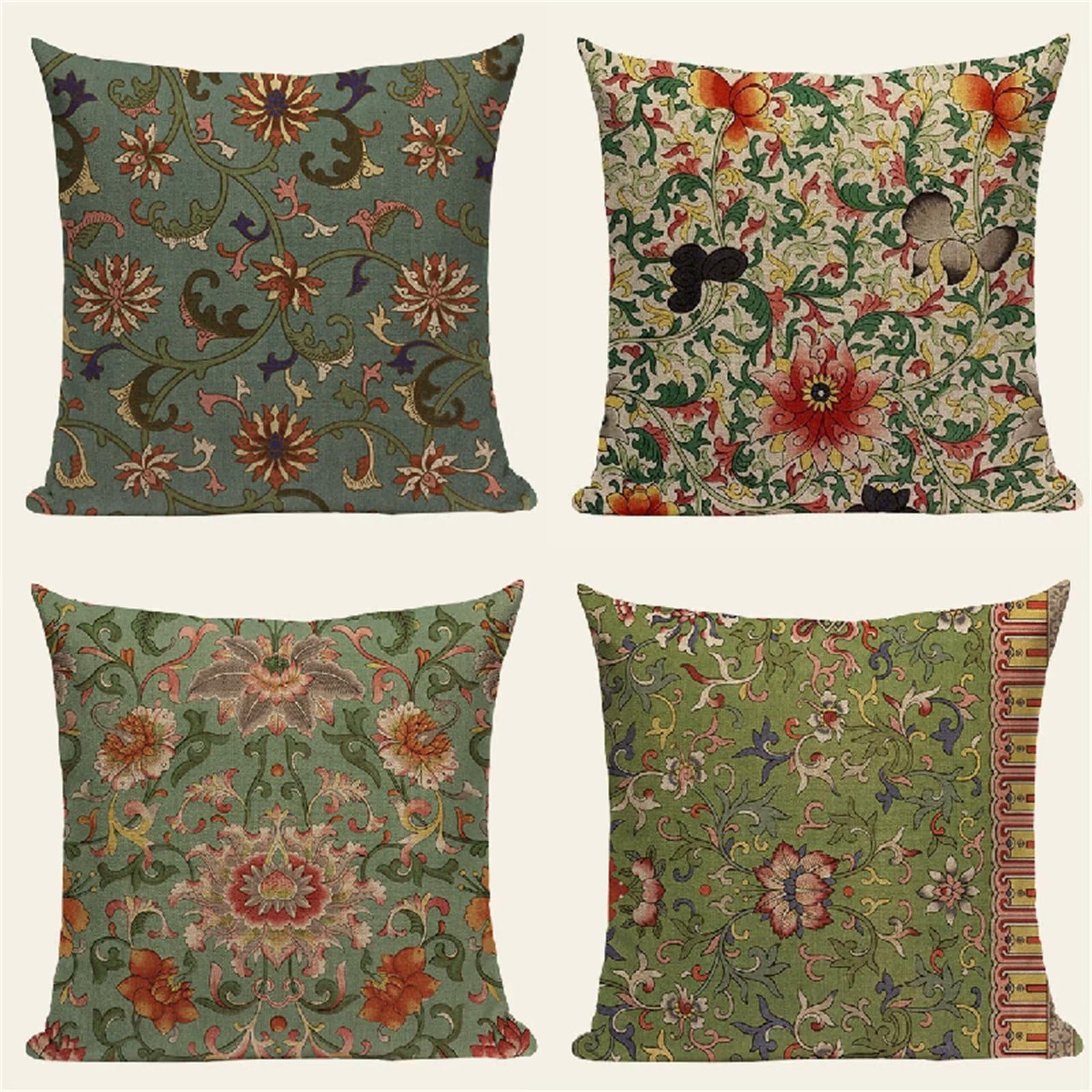 Federe Cuscini Divano 70 x 70 cm Cuscini per Divano Set di 4 Verde Vintage Copricuscini Divano Super Morbido Copri Cuscini per Divano Federa Cuscino Decorativo da Divano Soggiorno Camera da LettoA238