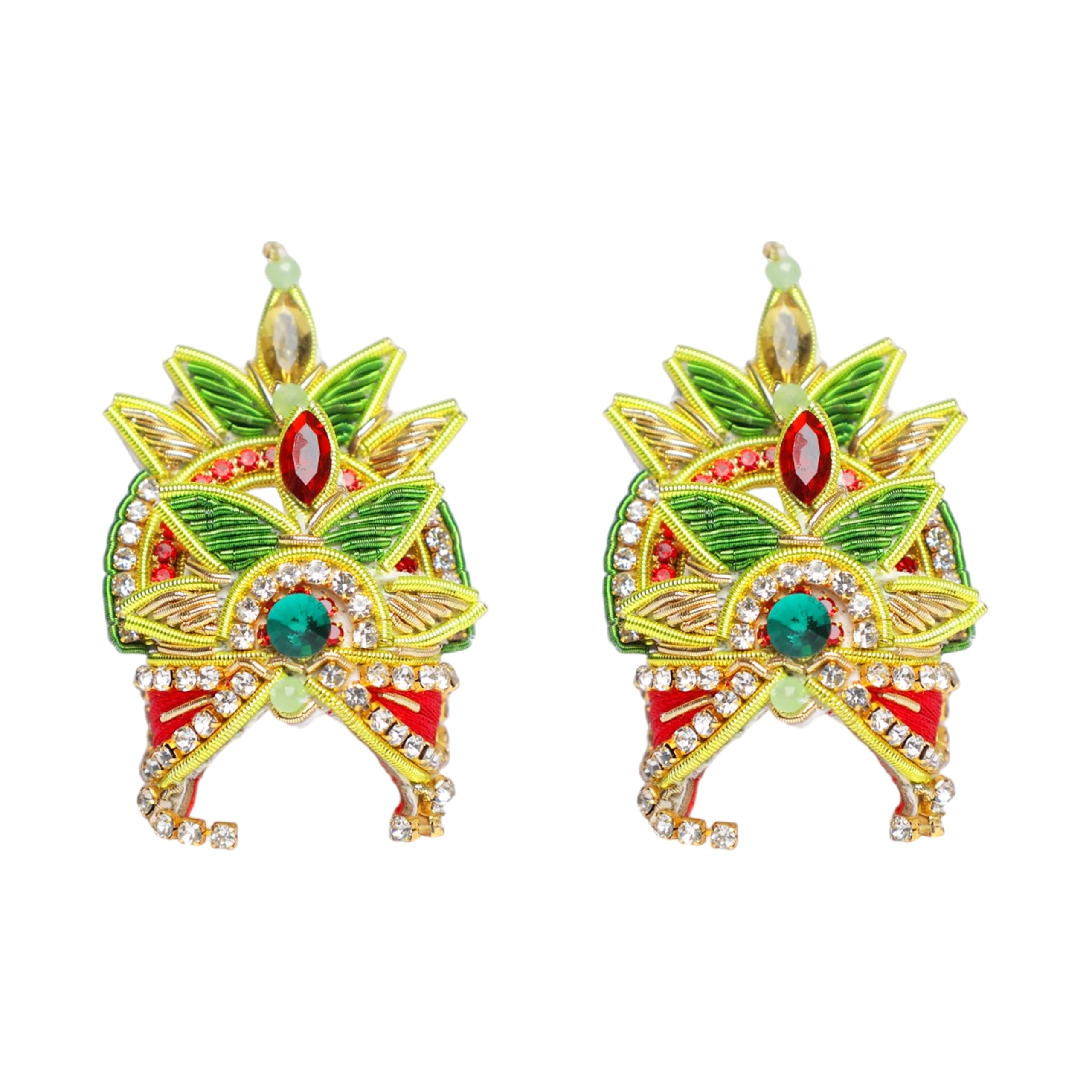 Set of 2 Mukut God Idol for Laddu Gopal Radha Krishna Deity Jewellery-1"