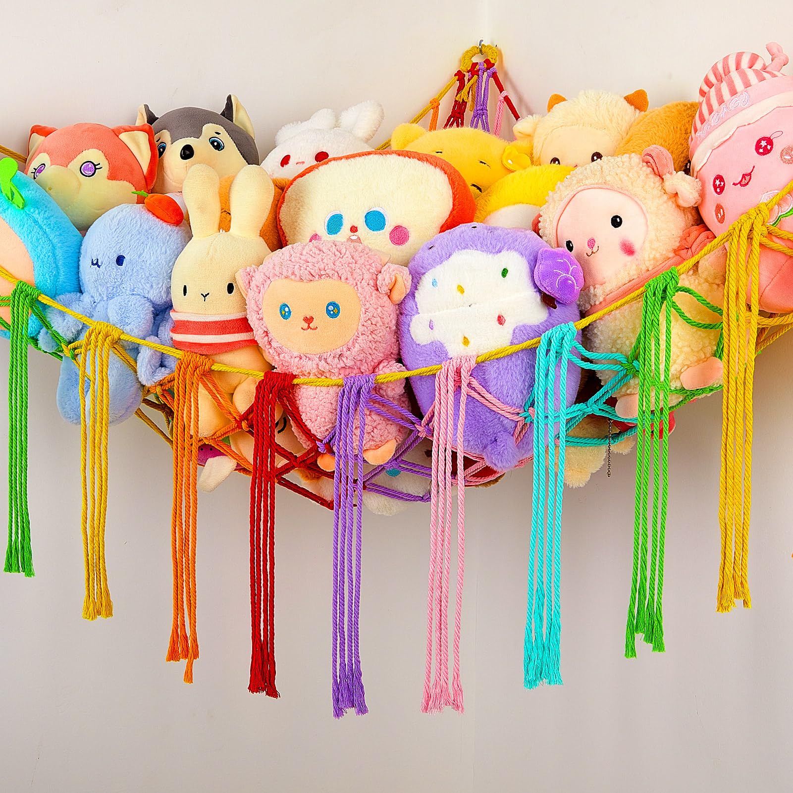MHJY Kuscheltier Aufbewahrung Spielzeug Aufbewahrung Netz Stofftier Hängematte Kuscheltiernetz Kinderzimmer Deko Hängend Organizer für Schlafzimmer