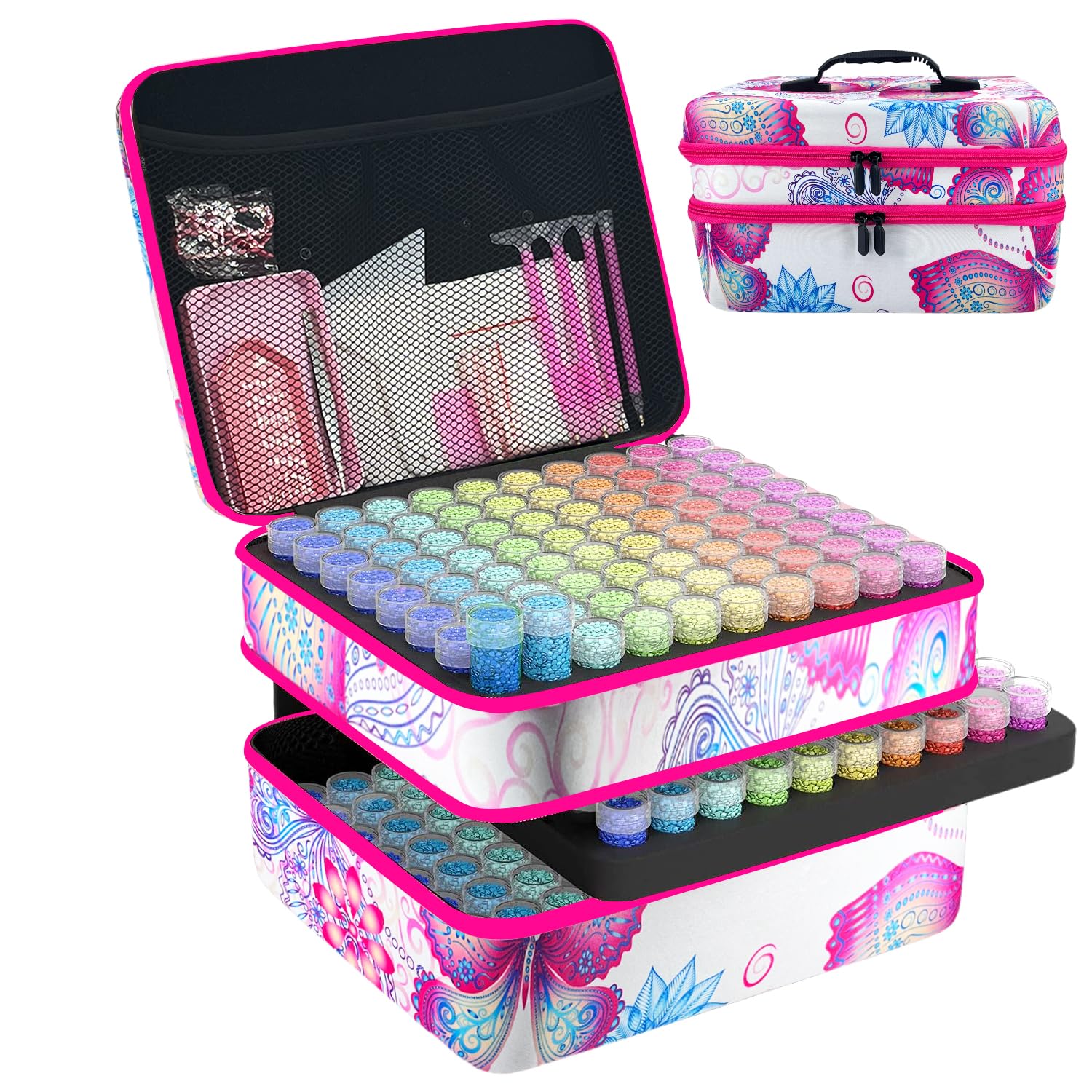 LIRUNQIU Diamond Painting Storage Containers, 240 Slots Diamond