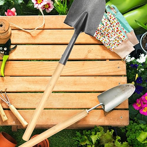 Miniatura 9 de Mango de madera de hoz de repuesto de mango de pala de madera, 4 piezas de 35 a 15.7 in, mango de mango de varilla de madera para jardín,