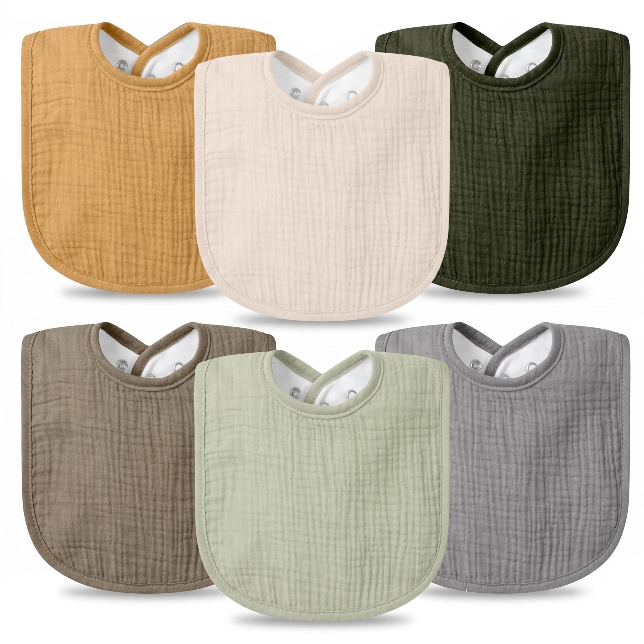 VOMARHUG Lätzchen Baby Musselin Halstuch Baby Weiche Verstellbare Quadratische Sabberlätzchen für Unisex Mädchen & Jungen