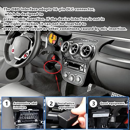 Miniatura 5 de XMSJSIY Cable de extensión de conector hembra OBD2 de 16 pines, arnés fijo OBD2 ensamblado, cables de puerto de salpicadero, conexión E-Car con