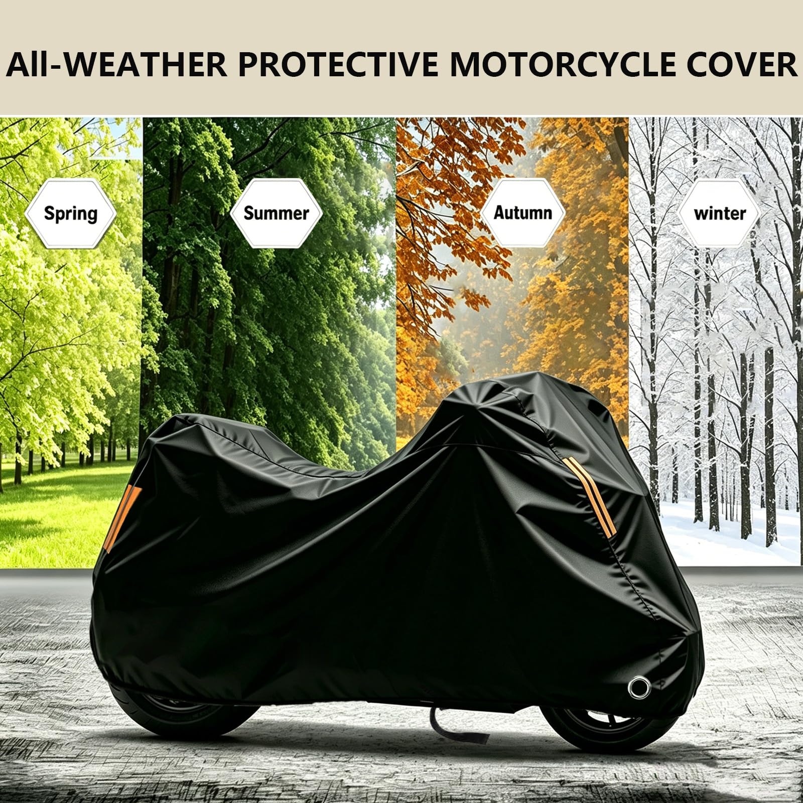 Telo Moto da Esterno per Beneli Leoncino 800 Trail | Telo per Moto Impermeabile,300D Oxford Telo per Coprimoto Resistente a Acqua,Polvere,Pioggia,Vento,con Borsa Portaoggetti