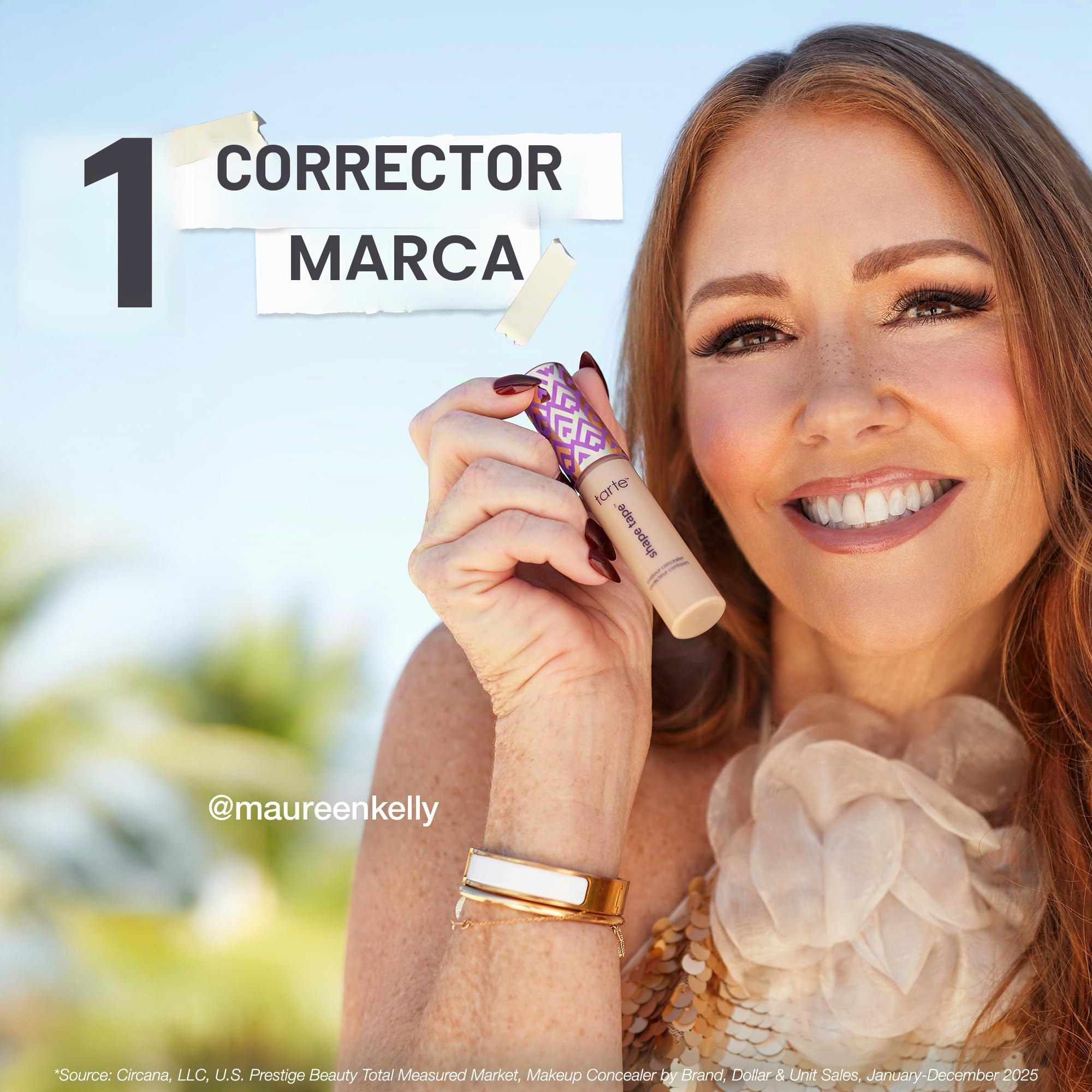 Corrector doble uso Tarte, para contouring, medio (tamaño mediano con tonos durazno)