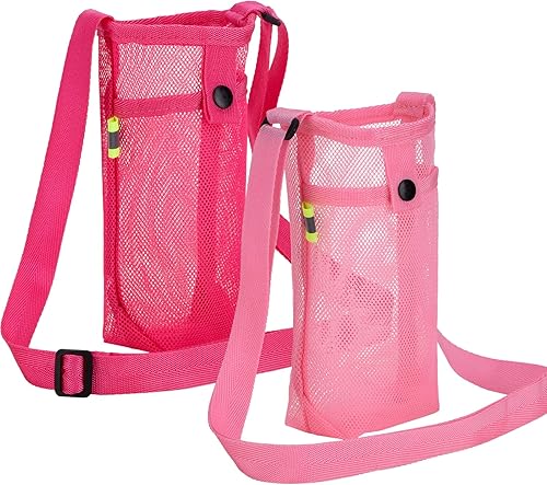 Tainehs Soporte para botella de agua con correa ajustable para el hombro, bolsa para botella de playa, bolsa para botella de agua, funda para