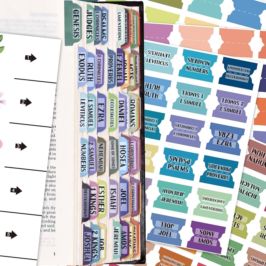 amazon-com-bible-index-tabs-new-old-testament-tabs-matte-laminated-floral-design-bible-journaling-supplies-122-pcs-solid-color-office-products for Blank Printable Free Bible Tab Template Amazon.com : Bible Index Tabs New & Old Testament Tabs Matte Laminated Floral Design, Bible Journaling Supplies - 122 Pcs (Solid Color) : Office Products for Blank Printable Free Bible Tab Template