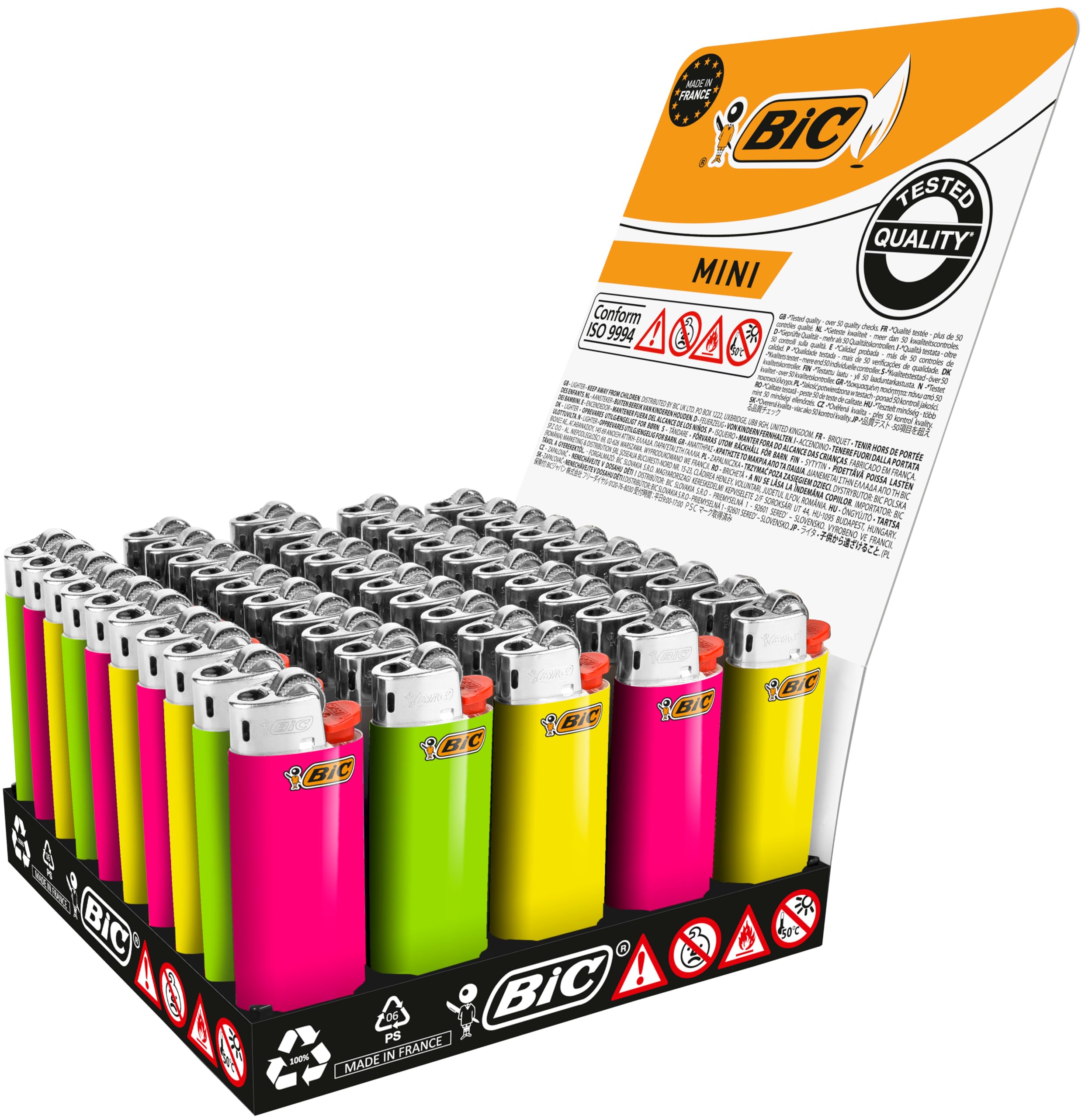BIC - 50 Mini briquets Fluo