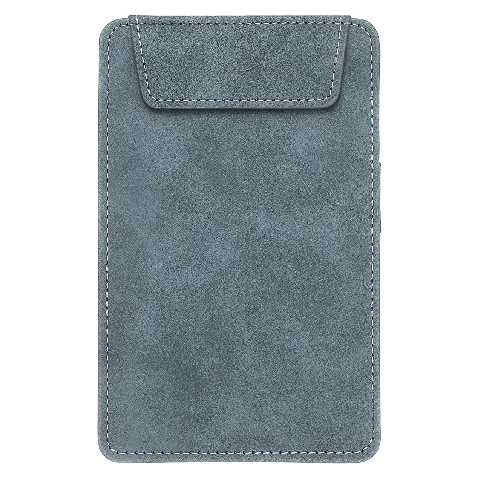PATIKIL A5 PU Leather Clipboard, 4"x6" Business Magnetic Padfolio with Pen Holder Organizer Office Folder Writing Board, Blue