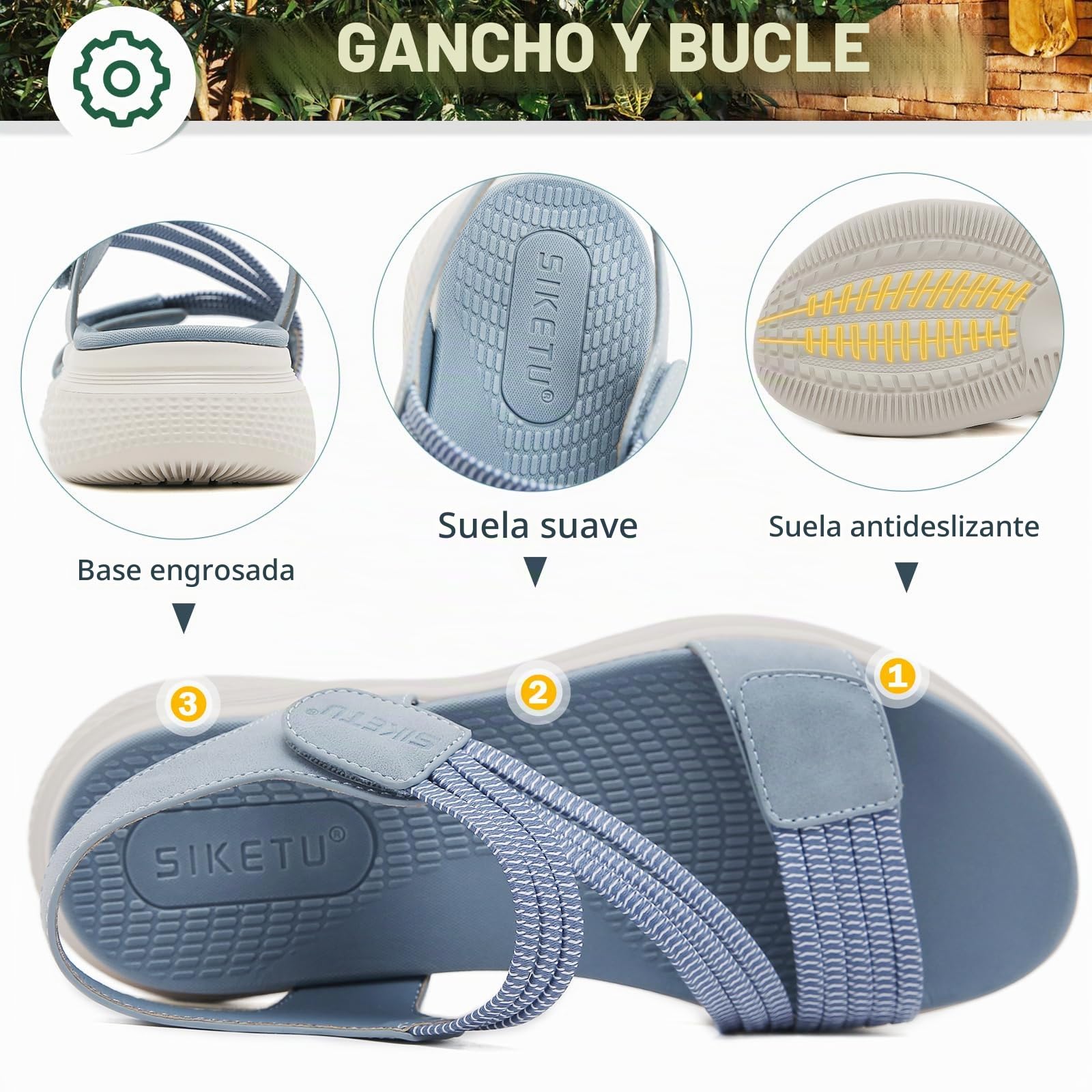 Sandalias Ortopedicas Mujer Verano Moda Comodas Sandalias 36-42EU