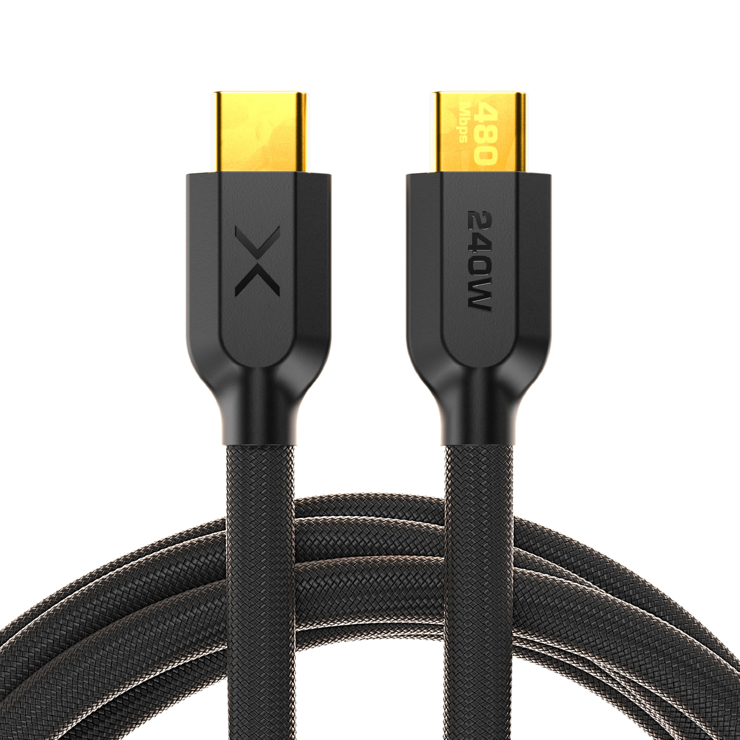 NOCO XGrid XC1: 240W USB-C to USB-C Cable – Type C Fast Charging Cord, USB-IF Certified, Smart E-Marker Chip, 480Mbps Data, UltraFlex Braided Nylon +
