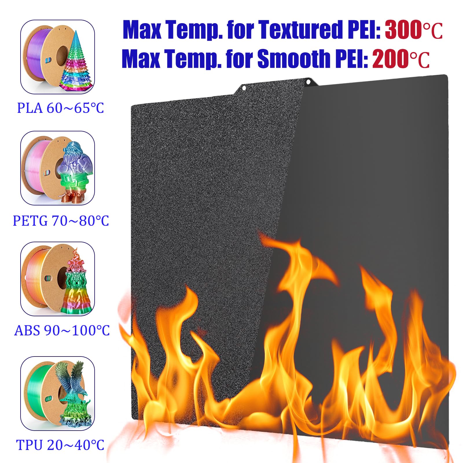 Magnetische PEI Bauplatte Für 3D-Drucker - 230x230mm Doppelseitig Für Kobra Artillery