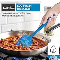 Vista 4 de Juego de espátulas de silicona – 4 espátulas de goma de silicona resistente al calor 600 °F para tareas diarias – Espátulas de cocina de diseño sin