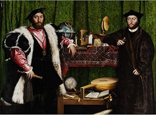 Wee Blue Coo Painting Portrait Study Holbein Ambassadors Canvas Print