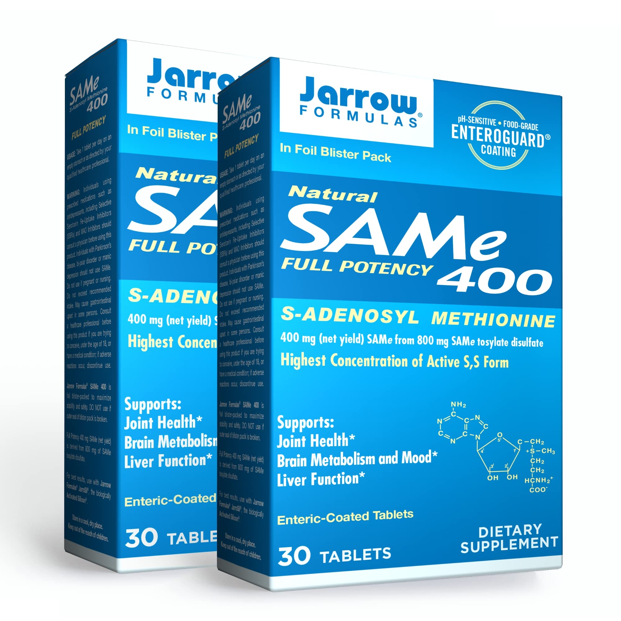 Jarrow SAM-e 400mg, 30 tabs (Multi-Pack)