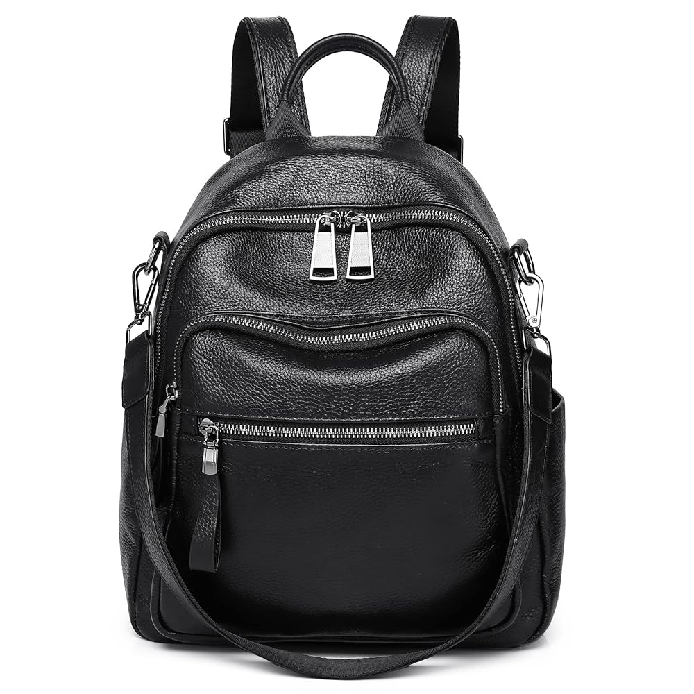 Amazon.com: Wesccimo Genuine Leather Backpack Purse For