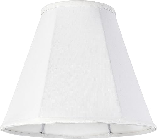 Miniatura 7 de GO&SO Juego de 2 pantallas de lámpara de campana blanca pequeñas junto a la pantalla, parte superior de 6 pulgadas x 13 pulgadas inferior x 10.6