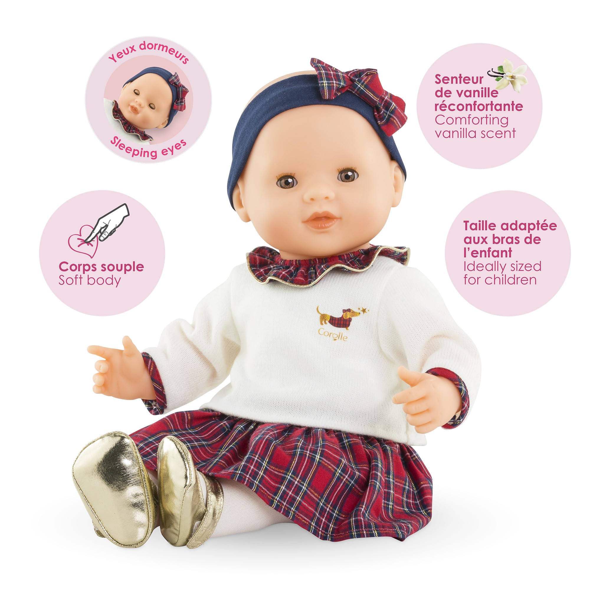 Corolle - Mon Grand Poupon, Suzanne, en Fêtes, 36cm, dès 2 Ans, 9000130500