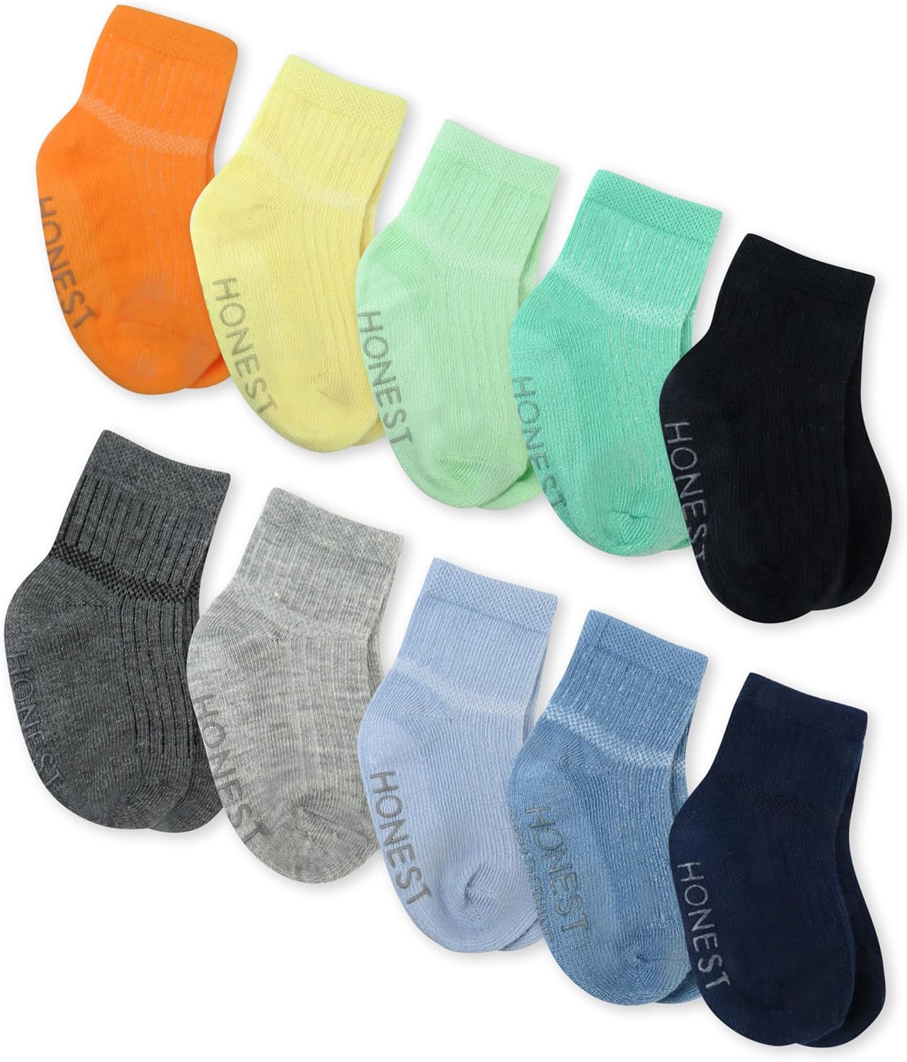 HonestBaby baby-girls Multipack Cozy Socks Sustainably Made for Infant, Newborn Baby, Toddler, Kids Boys, Girls
