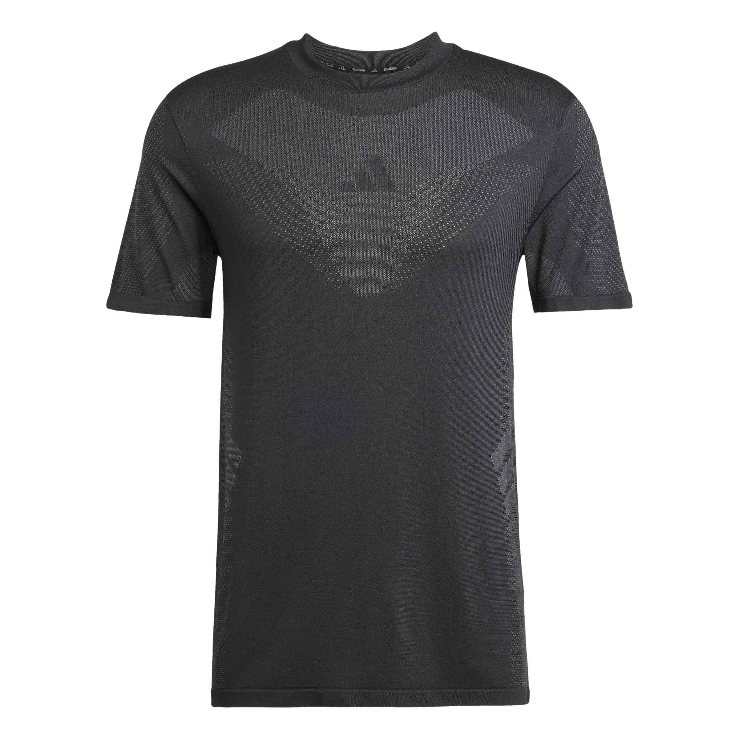 adidas Men's Seamless T-Shirt, Black/Grey six, XL