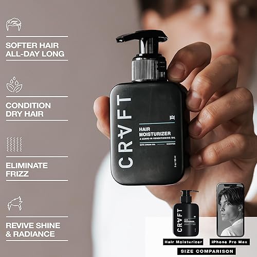 Miniatura 10 de CRVFT - Hidratante para el cabello de 3 onzas PM  Reduce el encrespamiento  suaviza el cabello  Ideal para cabello secodañado  Con aceite de argán