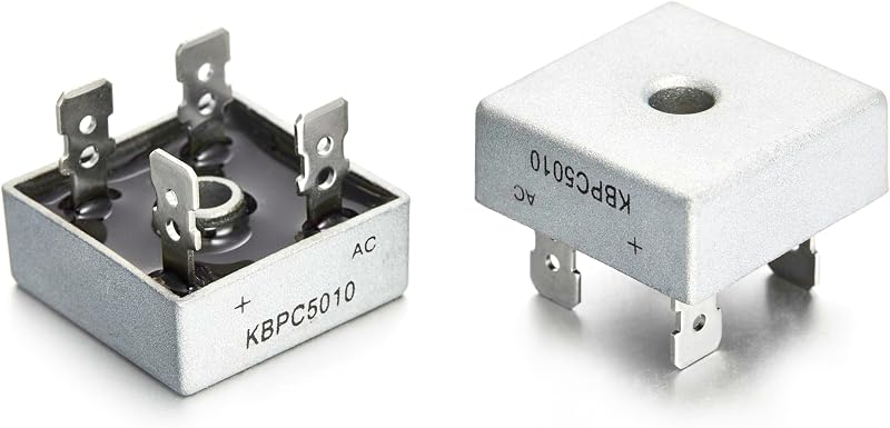 Chanzon 2 uds KBPC5010 diodo rectificador de puente 50A 1000V KBPC | Onda completa monofásica 50 amperios diodos de silicio electrónicos de 1000 voltios