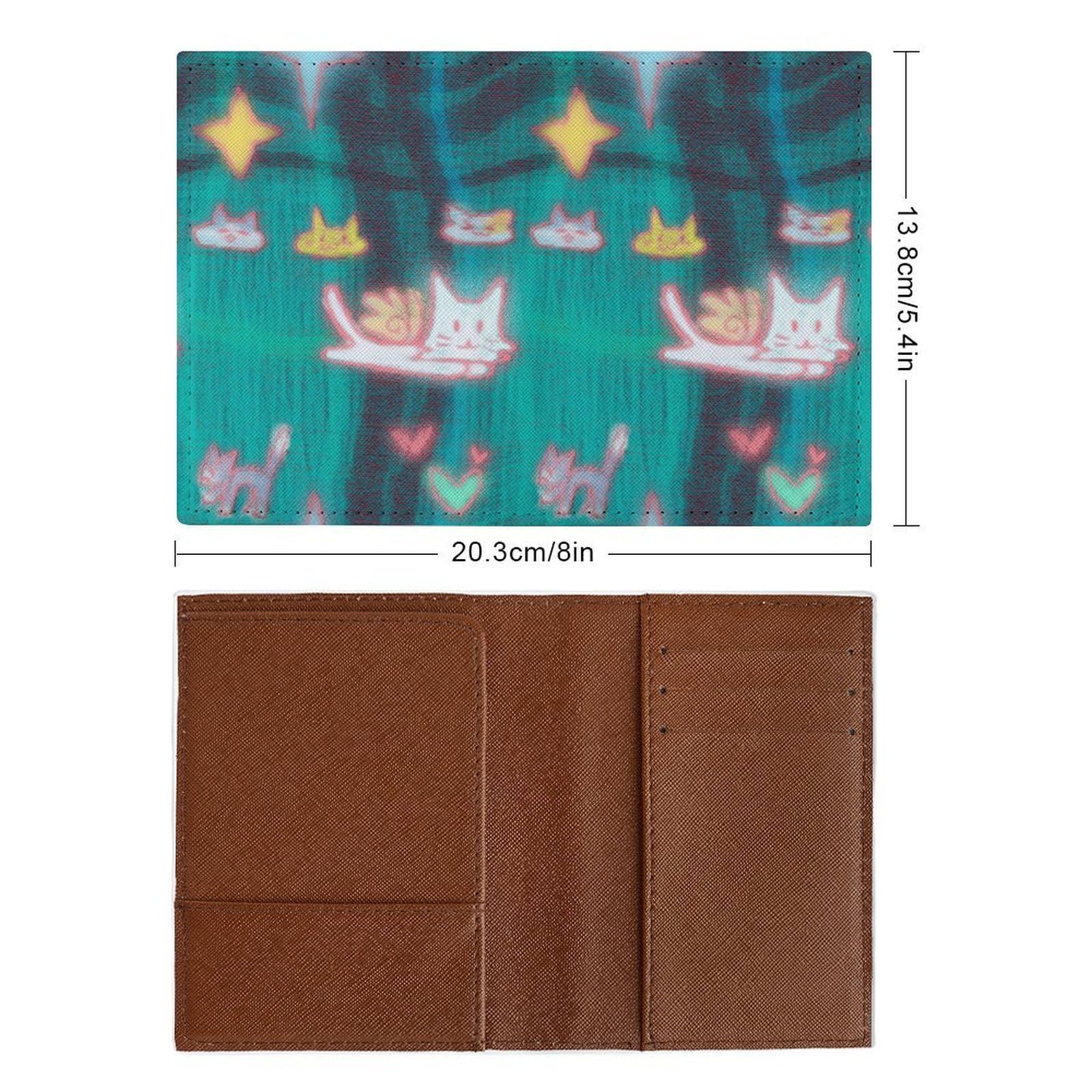 Cartera de viaje de piel sintética con diseño de animales de dibujos animados, Sj-lx172, 8''x5.4'', Clásico