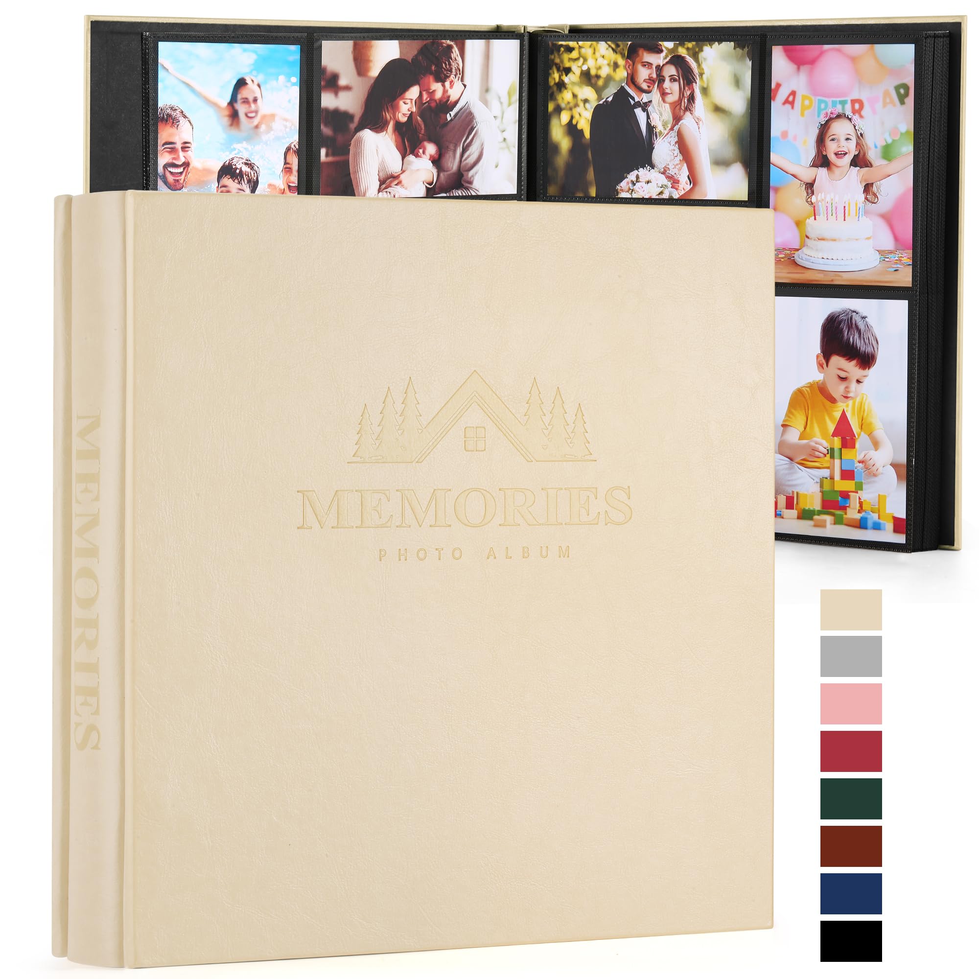 Photo Album 6x4 600 Pockets,Extra Large Capacity Faux Leather Cover Album